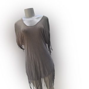T Party new fringe long top Large
